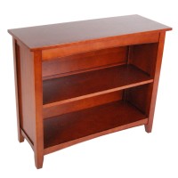 Alaterre Furniture Shaker Cottage Bookcase With 2 Shelves, Cherry