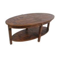 Renew Reclaimed Wood 48 L Oval Coffee Table, Natural