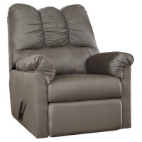 Signature Design By Ashley Darcy Casual Plush Manual Pull-Tab Rocker Recliner, Grayish Brown