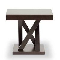 Baxton Studio Everdon Modern End Table, Dark Brown