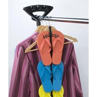 Flip Flop Rack Organizer | Holds 9 Pairs | Over Door Organizer | Shoe Hanger | Space Saving Shoe Rack | Shoe Rack Entryway | Adjustable Hooks | Organize Flip Flops, Sandals, And Crocs | Black
