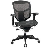 Workpro?Quantum 9000 Series Ergonomic Mid-Back Mesh/Mesh Chair, Black