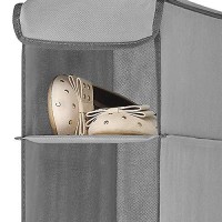 Whitmor Hanging Shoe Shelves - 8 Section - Closet Organizer - Grey