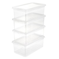 Keeeper Clearboxes With Air Control System, Bea, Transparent, 4 X 5.6 Litre
