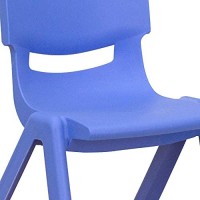 Flash Furniture Emmy 23625W X 4725L Rectangular Blue Plastic Height Adjustable Activity Table Set With 6 Chairs