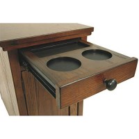 Signature Design By Ashley Laflorn Traditional Chair Side End Table With 2 Usb Ports & Outlets, Dark Brown