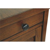Signature Design By Ashley Laflorn Traditional Chair Side End Table With 2 Usb Ports & Outlets, Dark Brown