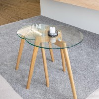 18 Inch Round Glass Table Top 3/8 Thick Pencil Polish Edge Tempered By Fab Glass And Mirror