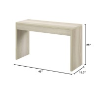 Convenience Concepts Northfield Hall Console Desk Table, Weathered White