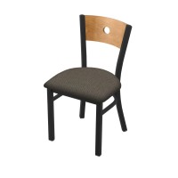 Holland Bar Stool Co. 630 Voltaire 18 Chair With Black Wrinkle Finish, Medium Back, And Graph Chalice Seat