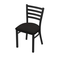 Holland Bar Stool Co. 400 Jackie 18 Chair With Black Wrinkle Finish And Canter Espresso Seat