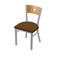 Holland Bar Stool Co. 630 Voltaire 18 Chair With Anodized Nickel Finish, Medium Back, And Canter Thatch Seat