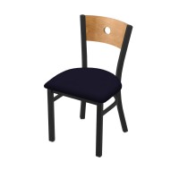 Holland Bar Stool Co. 630 Voltaire 18 Chair With Black Wrinkle Finish, Medium Back, And Canter Twilight Seat