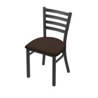 Holland Bar Stool Co. 400 Jackie 18 Chair With Pewter Finish And Rein Coffee Seat