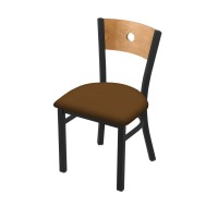 Holland Bar Stool Co. 630 Voltaire 18 Chair With Black Wrinkle Finish, Medium Back, And Canter Thatch Seat
