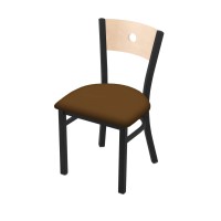 Holland Bar Stool Co. 630 Voltaire 18 Chair With Black Wrinkle Finish, Natural Back, And Canter Thatch Seat