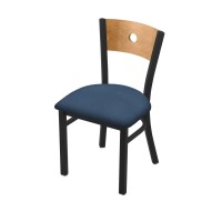 Holland Bar Stool Co. 630 Voltaire 18 Chair With Black Wrinkle Finish, Medium Back, And Rein Bay Seat