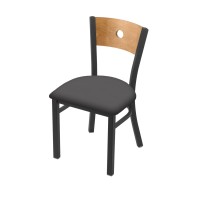 Holland Bar Stool Co. 630 Voltaire 18 Chair With Pewter Finish, Medium Back, And Canter Storm Seat