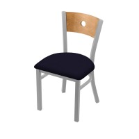 Holland Bar Stool Co. 630 Voltaire 18 Chair With Anodized Nickel Finish, Medium Back, And Canter Twilight Seat