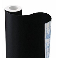 Classic Touch Zip Tac Self-Adhesive Shelf Liner - 9Ft X17.75In (Black)