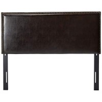 Christopher Knight Home Hilton Leather Headboard, Queen / Full, Brown