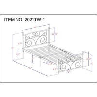 Homelegance Pallina Metal Platform Bed, Twin, White