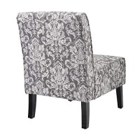 Linon Coco Accent Chair, Gray Damask