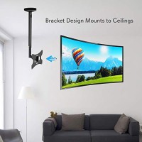 Adjustable Height Tv Ceiling Mount - Swivel And Tilting Vertical Vesa Universal Mounting Bracket, Mounts 14 To 42 Inch Hdtv, Led, Lcd, Plasma, Flat Screen Television Up To 30 Kg - Pyle Pctvm15