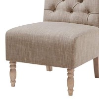 Madison Park Lola Tufted Armless Chair Beige See Below