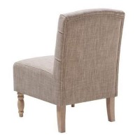 Madison Park Lola Tufted Armless Chair Beige See Below