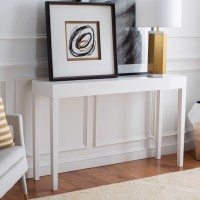 Safavieh Home Collection Mid-Century Scandinavian Kayson White Console Table