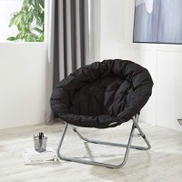 Urban Shop Oversized Polycanvas Foldable Saucer? Chair, Black