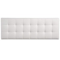 Modway Lily Tufted Faux Leather Upholstered Queen Headboard In White