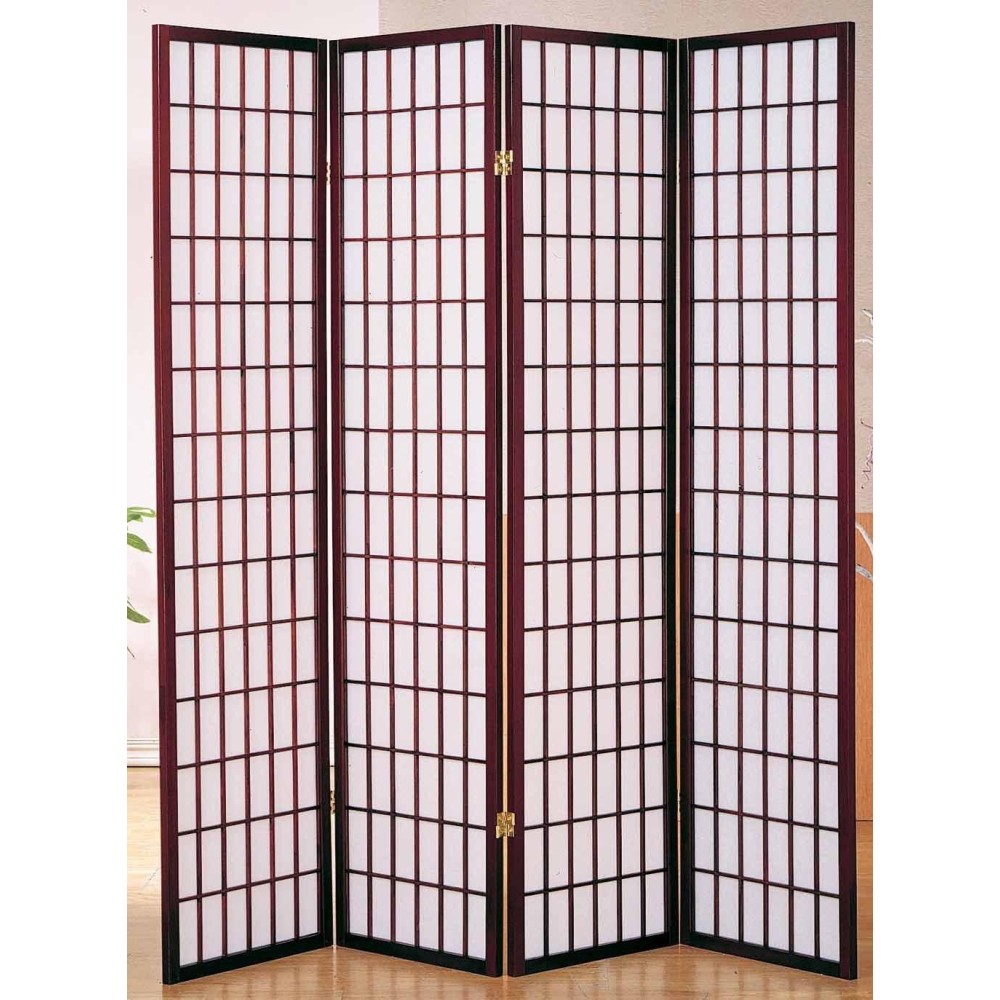 Milton Greens Stars 4-Panel Dean Room Divider, Cherry