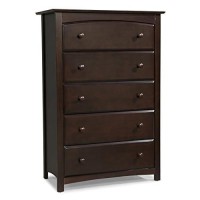 Storkcraft Kenton 5 Drawer Universal Dresser | Wood And Composite Construction, Ideal For Nursery, Toddlers Or Kids Room | Espresso
