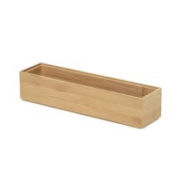 Compactor Bamboo Storage Box, Osaka Model, Rectangular, Dark Wood, 30 X 7.5 X H. 6.5 Cm, Ran6963, 15 X 7