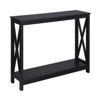Convenience Concepts Oxford Console Table With Shelf, Black