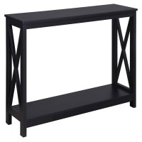 Convenience Concepts Oxford Console Table With Shelf, Black