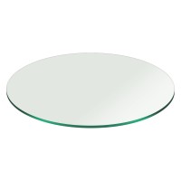 28 Inch Round Glass Table Top 3/8 Thick Pencil Polish Edge Tempered By Fab Glass And Mirror