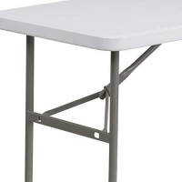 Flash Furniture Elon 4-Foot Granite White Plastic Folding Table