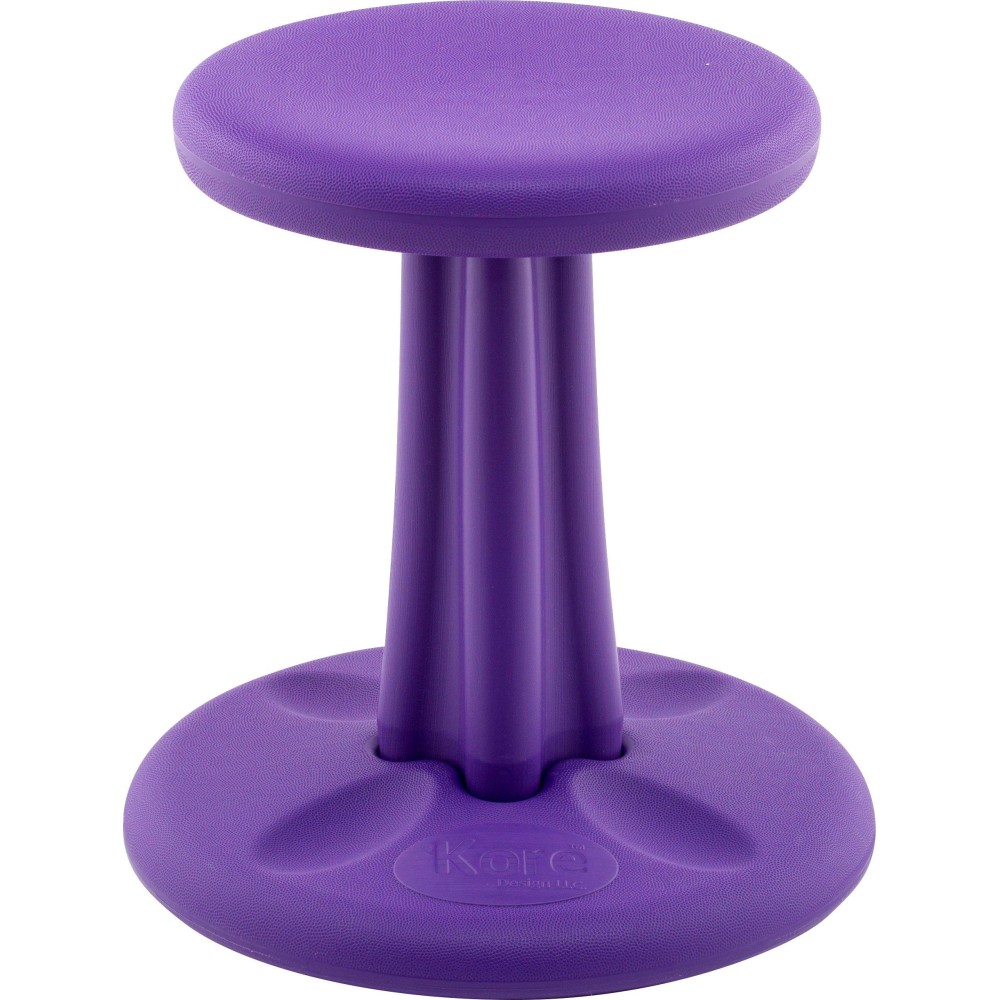 Kore Kids Wobble Chair - Flexible Seating Stool For Classroom & Elementary School, Addadhd - Made In The Usa - Age 6-7, Grade 1-2, Purple (14In)