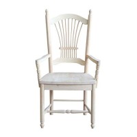 International Concepts Sheaf Back Arm Chair, Unfinished