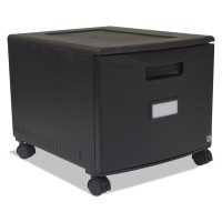 Storex 61259B01C Single-Drawer Mobile Filing Cabinet 14-3/4W X 18-1/4D X 12-3/4H Black