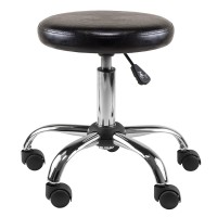 Winsome Wood Clark Round Cushion Swivel Stool With Adjustable Height