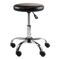 Winsome Wood Clark Round Cushion Swivel Stool With Adjustable Height