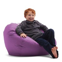 Big Joe Classic Bean Bag Chair, Radiant Orchid Smartmax, Durable Polyester Nylon Blend, 2 Feet Round