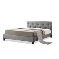 Baxton Studio Bbt6140A2-Queen-Grey De800 Platform, Queen, Grey