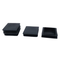 Uxcell 100Mm X 100Mm Plastic Square Inserts End Blanking Caps Black 4 Pcs