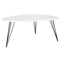 Safavieh Home Collection Wynton Mid-Century Modern White And Black Coffee Table