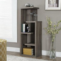 Monarch Specialties , Bookcase, Dark Taupe Reclaimed-Look, 48H